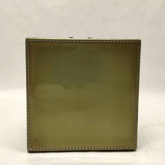 Auth Louis Vuitton Green Monogram Vernis Leather Bleecker Box Bag Preloved Purse - Picture 3 of 8